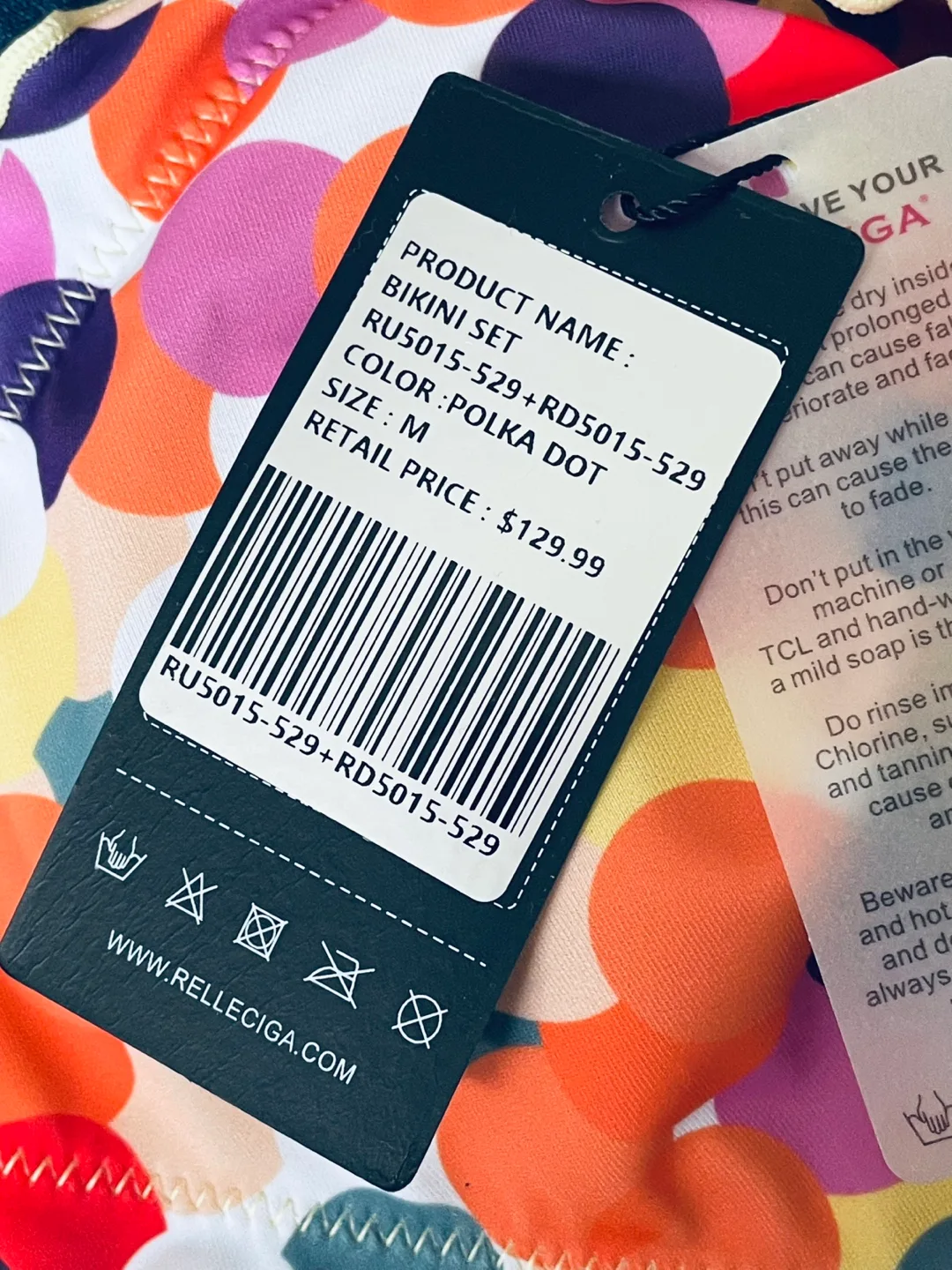 NWT Relleciga Polka Dot Bikini Set - Size M image indicator(3)
