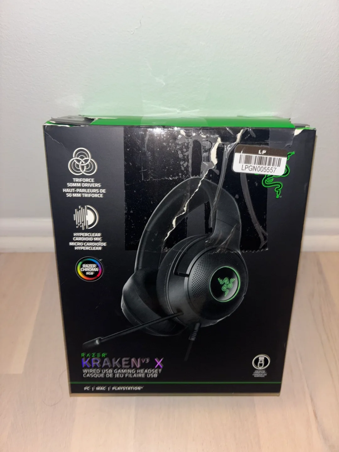 Razer Kraken V3 X Wired Gaming Headset - Black thumbnail