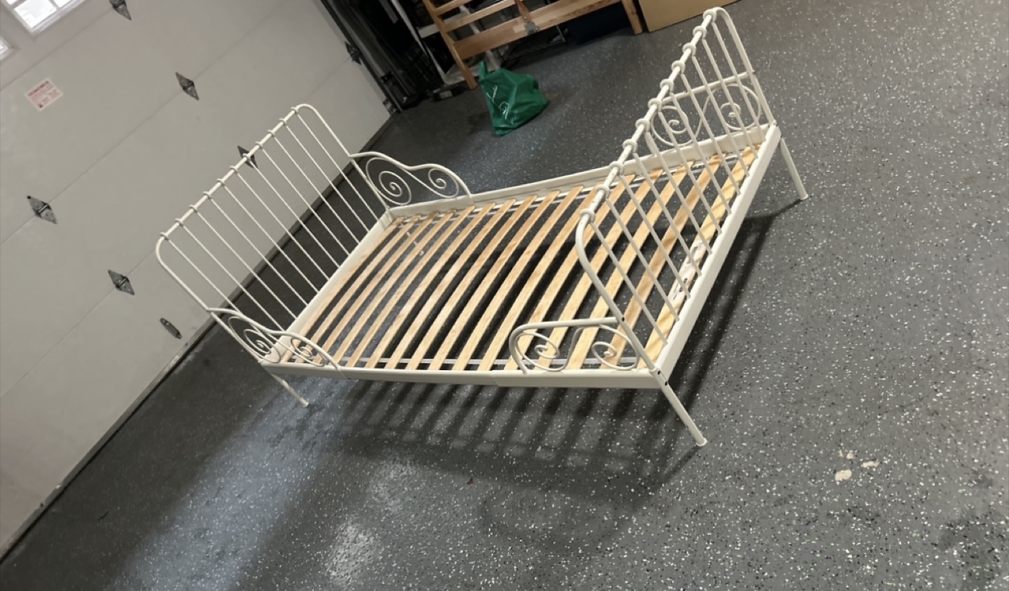 IKEA Metal Twin Bed Frame - White - photo 2