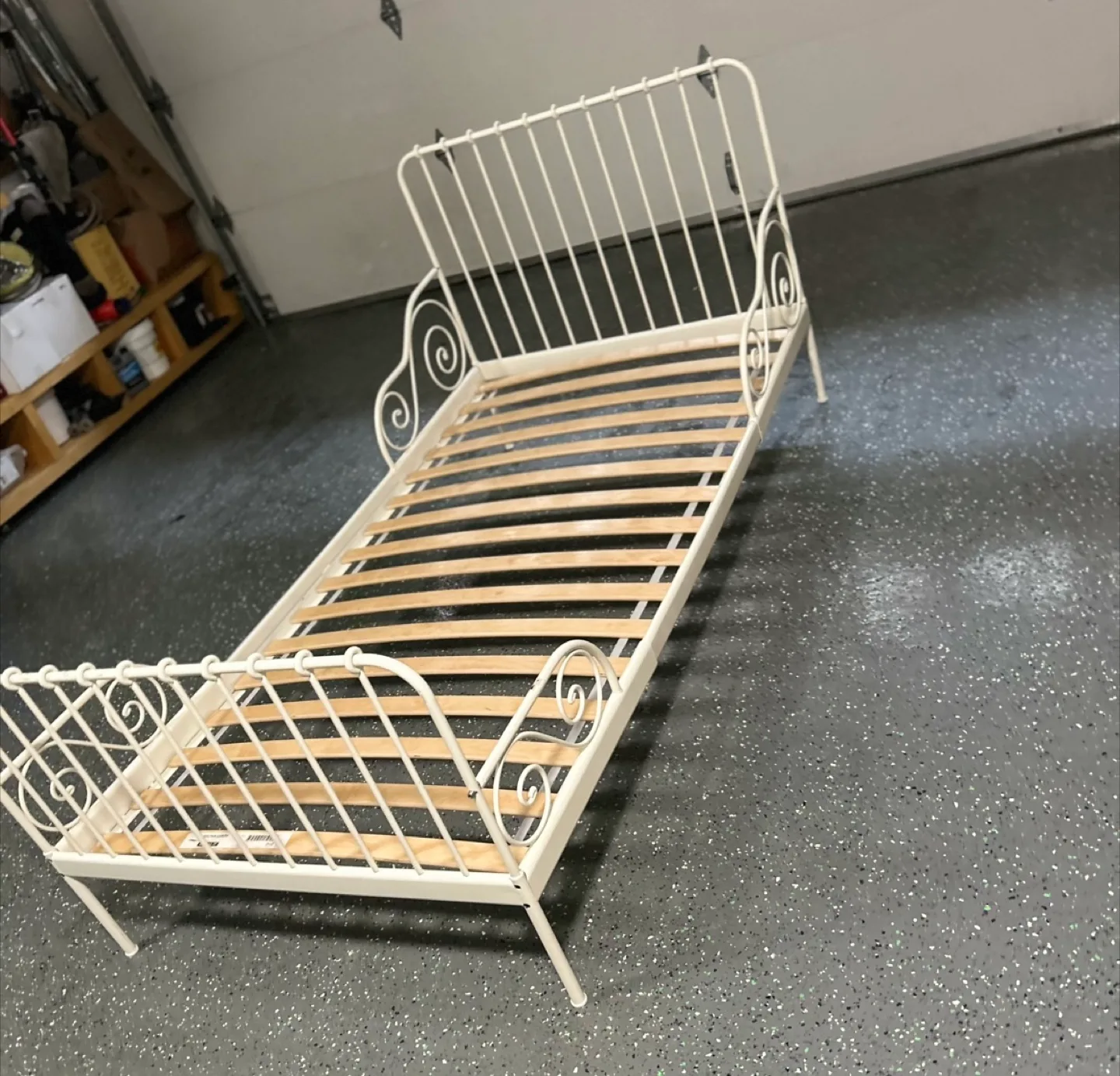 IKEA Metal Twin Bed Frame - White thumbnail