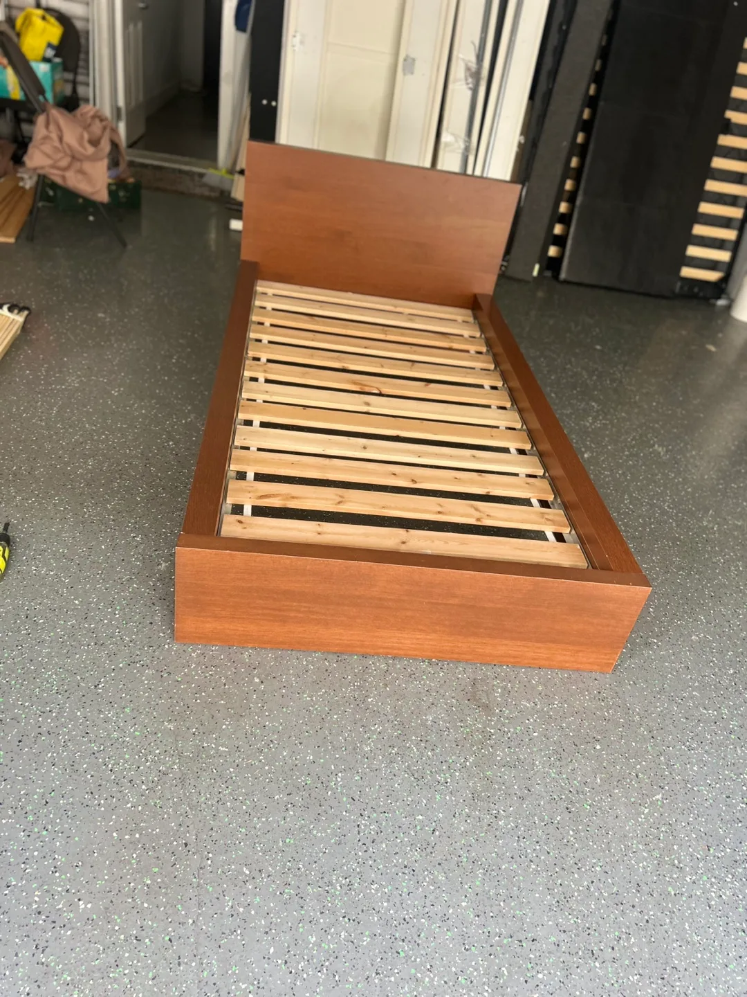IKEA Single Bed Frame - MALM with mattress thumbnail