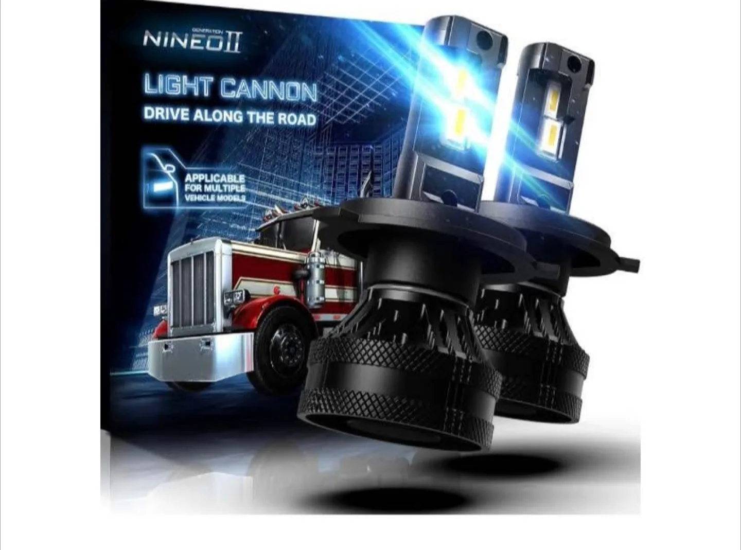 NINEDII Light Cannon LED Headlight Bulbs for Heavy Trucks thumbnail