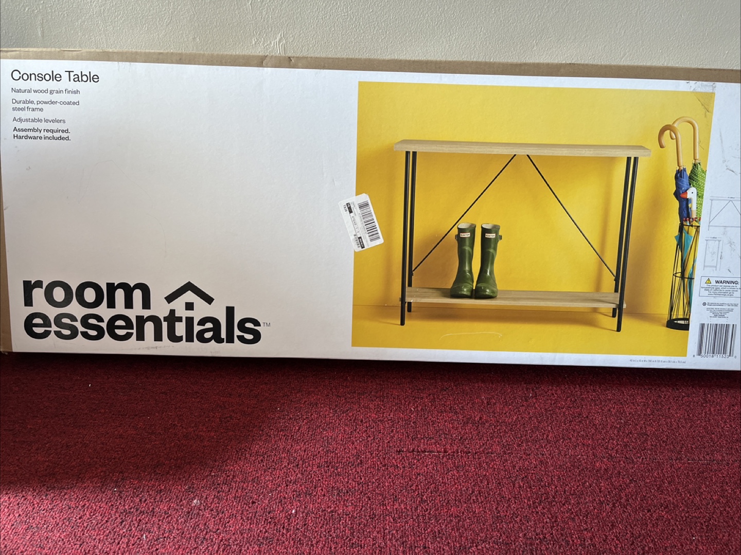 Room Essentials Console Table - Natural Wood Finish