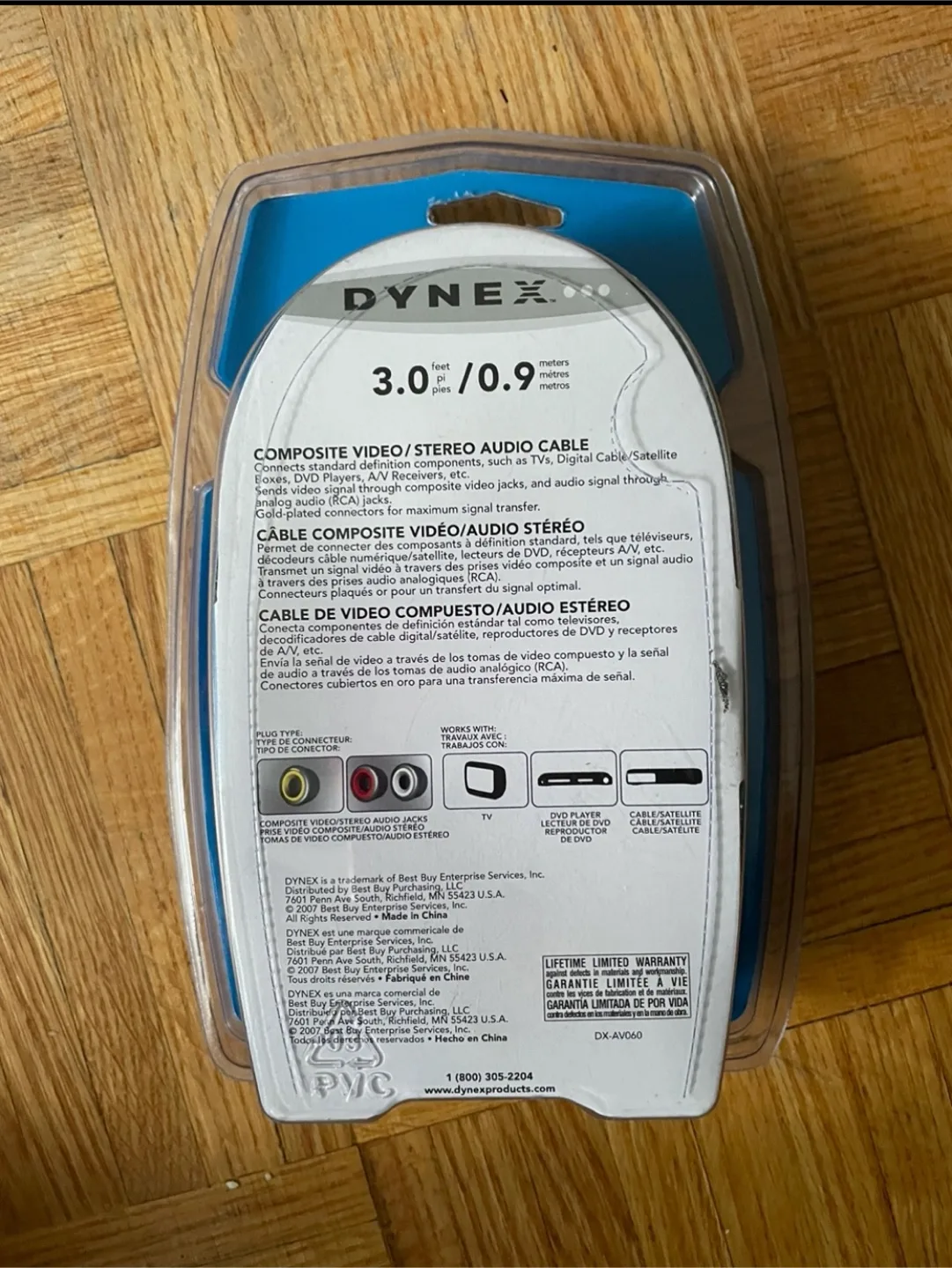 #freecycle DYNEX 3ft Composite Video/Stereo Audio Cable - New image indicator(2)