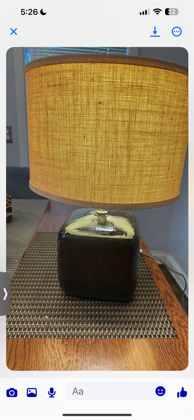 Table Lamp with Linen Color Shade