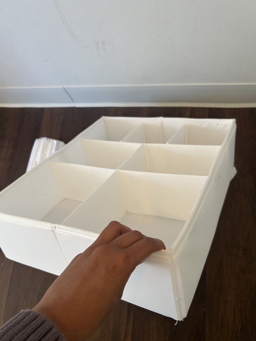2 piece Mainstays  Drawer Organizer Set - White