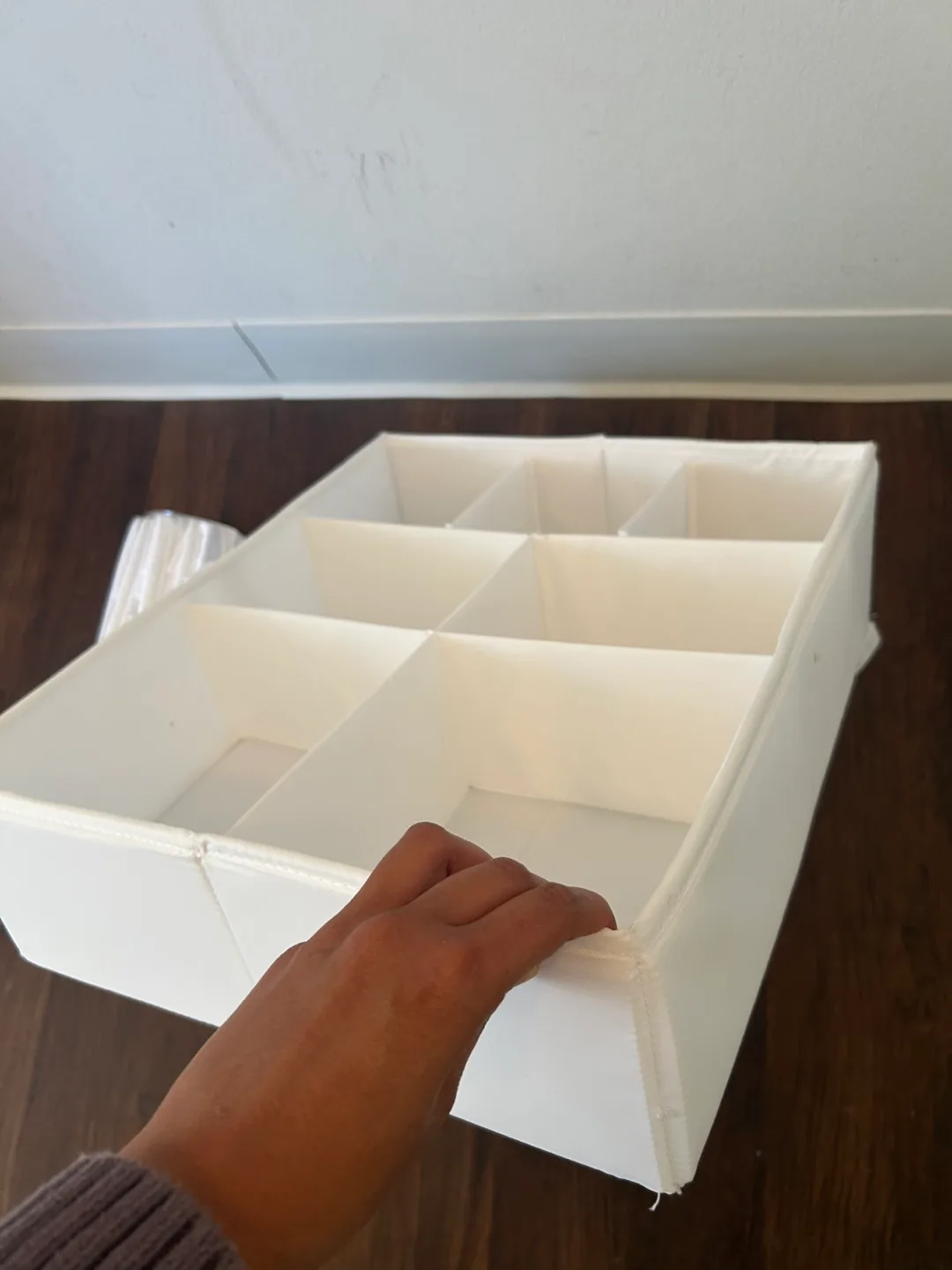 2 piece Mainstays  Drawer Organizer Set - White thumbnail