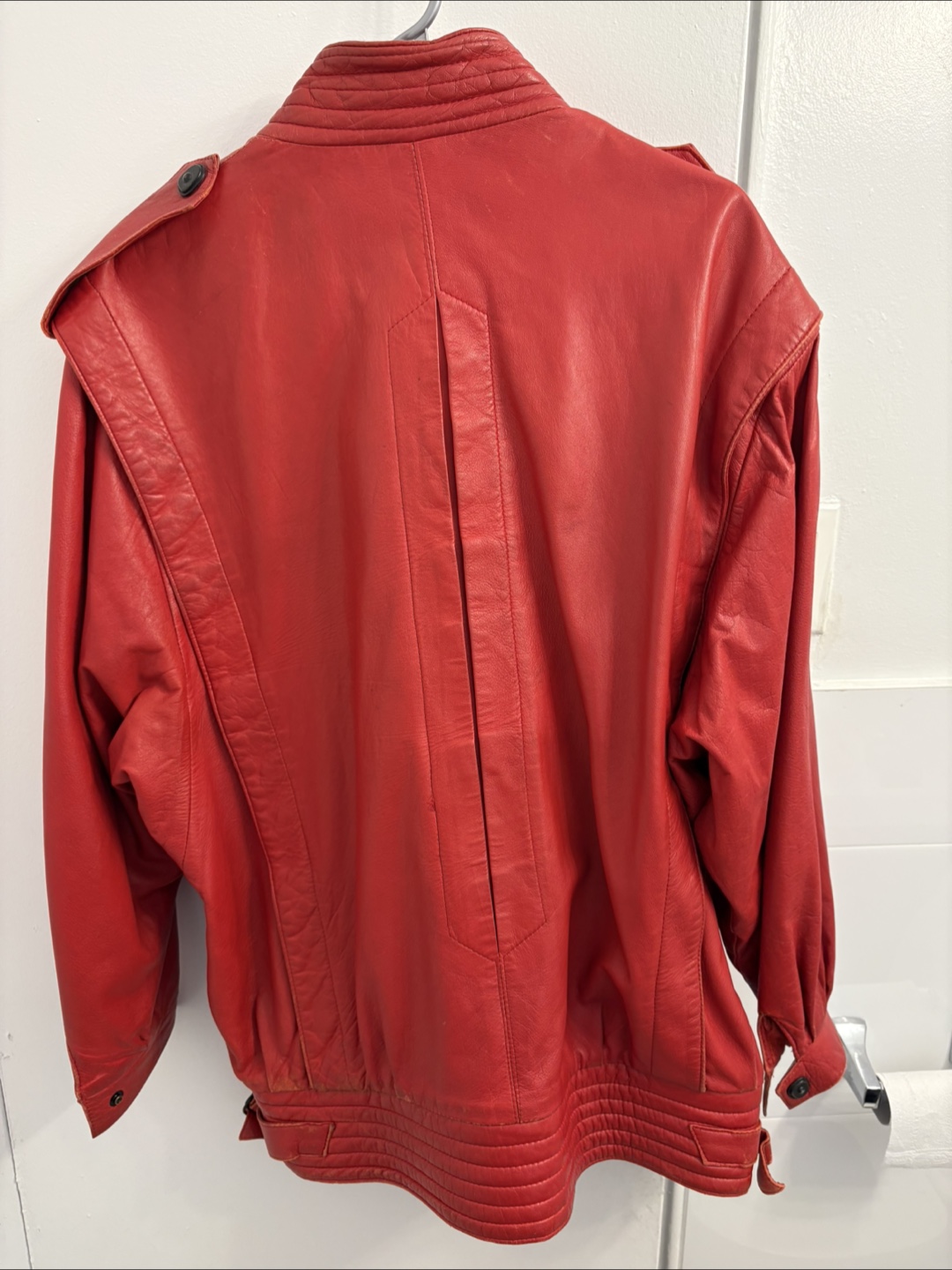 Vintage Red Leather Jacket - Size 12 - photo 2