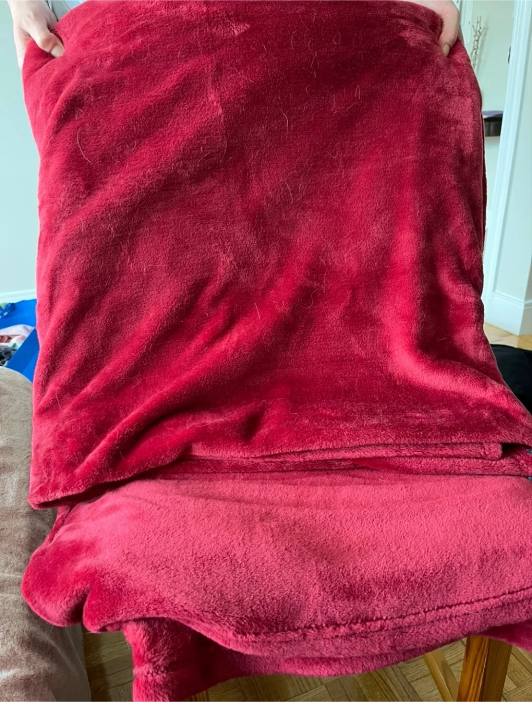 Soft Red Fleece Blanket #freecycle