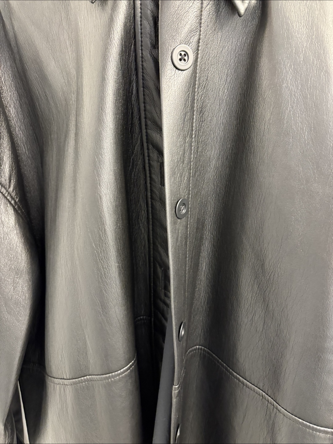 Babaton Leather Shirt Jacket - photo 3