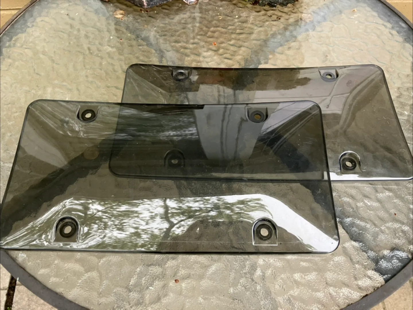 2x Smoked License Plate Covers #freecycle thumbnail
