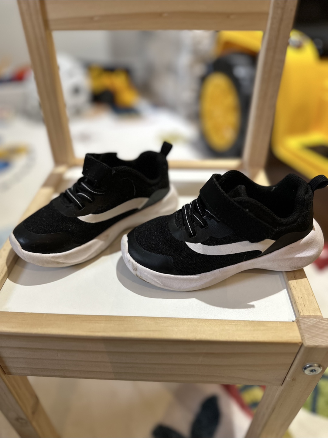 Toddler Black Sneakers, Size 8 - photo 2