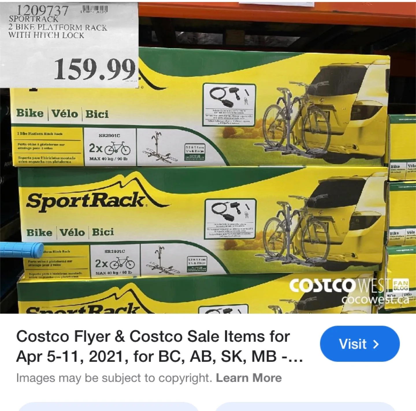 SportRack 2-Bike Platform Hitch Rack - New in Box thumbnail