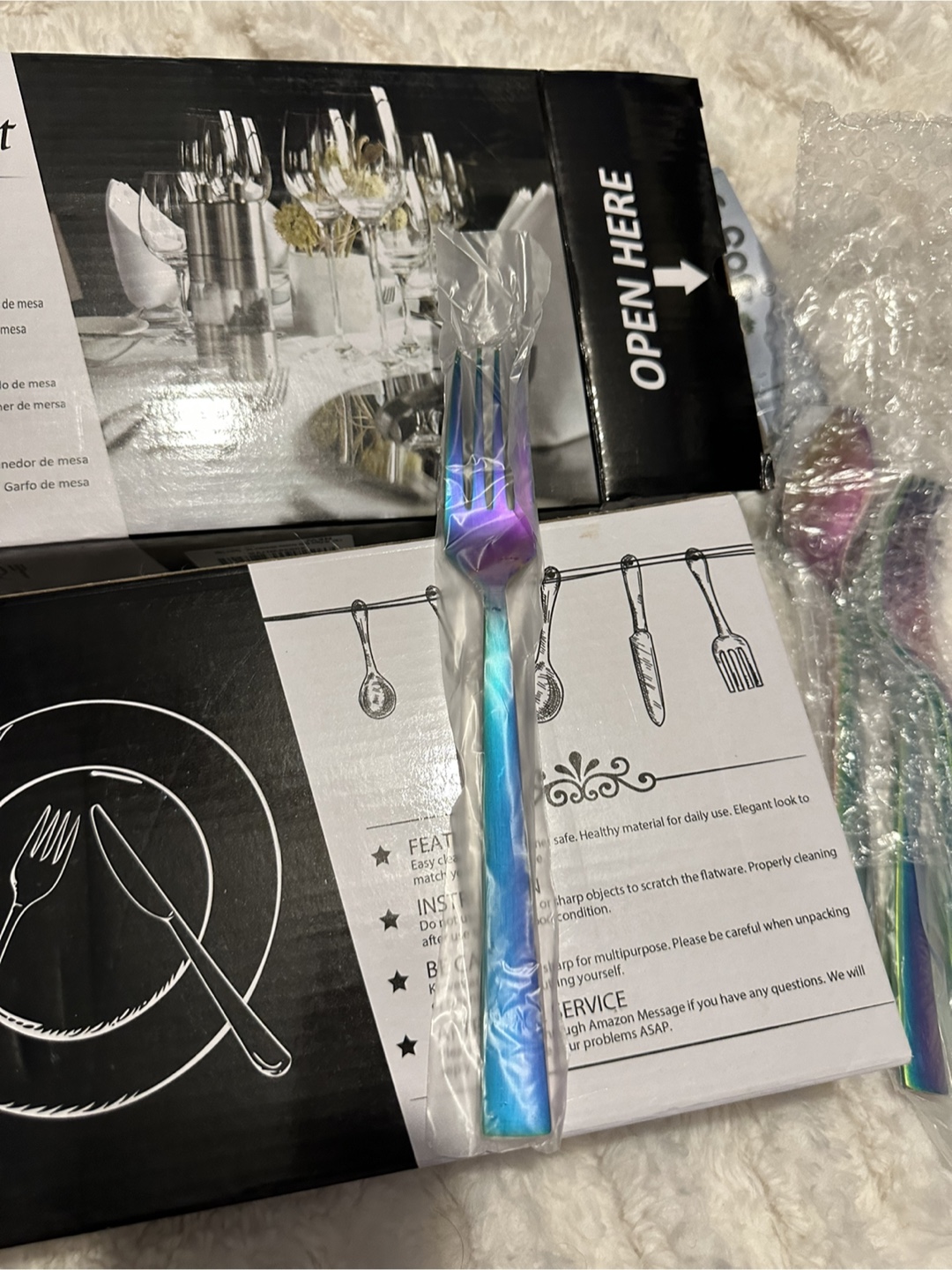 2 sets  - $30 total -20-Piece Rainbow Flatware Set - Brand New - photo 4