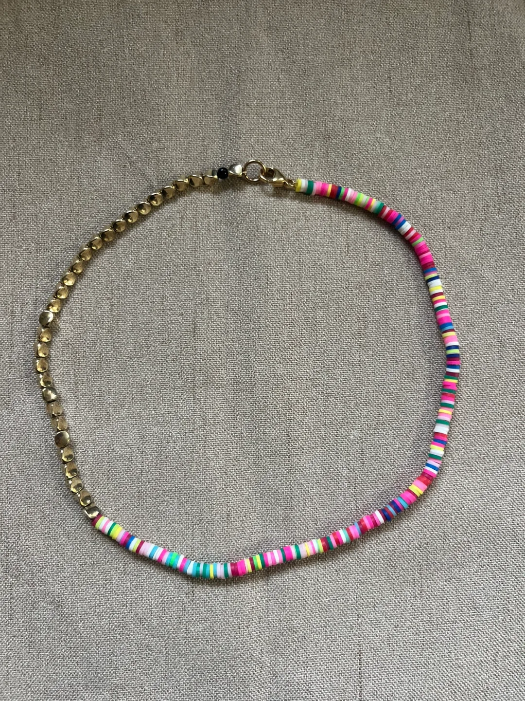 14k GP Unique Two-Tone Beaded Necklace image indicator(3)