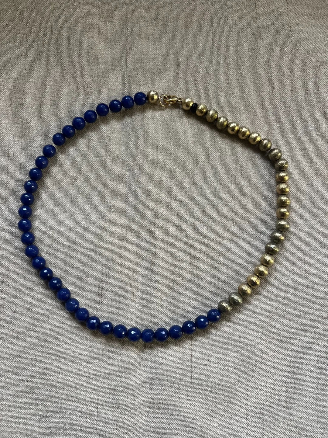 14k GP Unique Two-Tone Beaded Necklace image indicator(5)