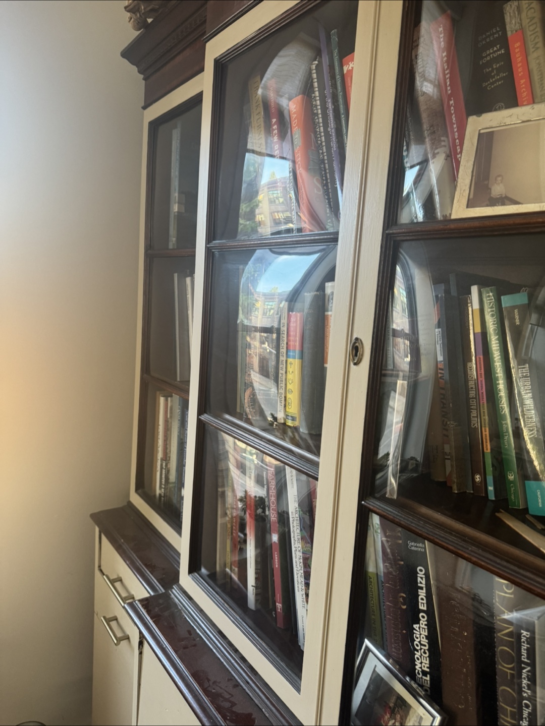 Antique Secretary Bookcase with Glass Doors - photo 3