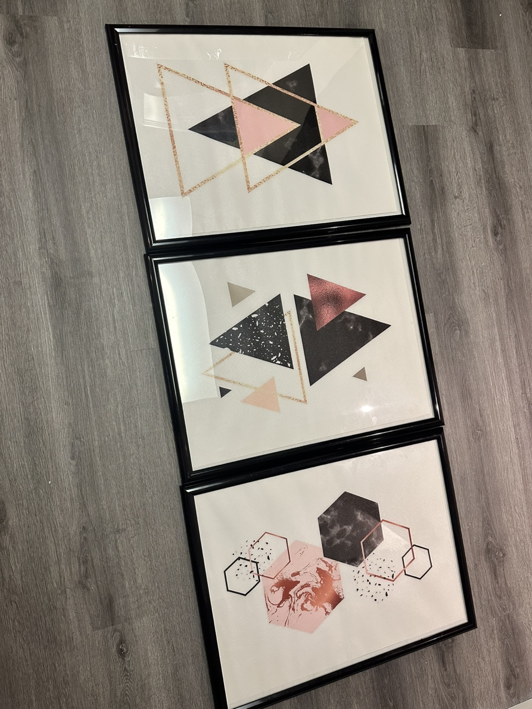 Set of 3 Geometric Wall Art Prints