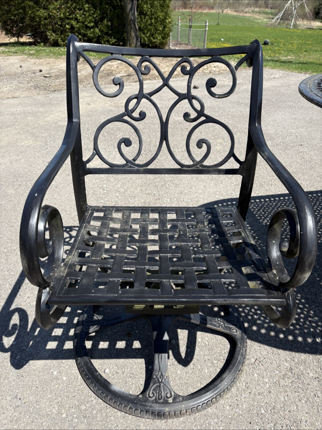 Black Wrought Iron Outdoor Patio Furniture Set - photo 4