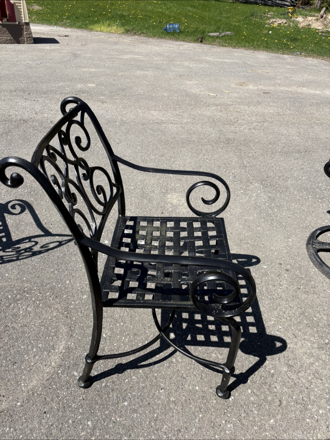 Black Wrought Iron Outdoor Patio Furniture Set - photo 3