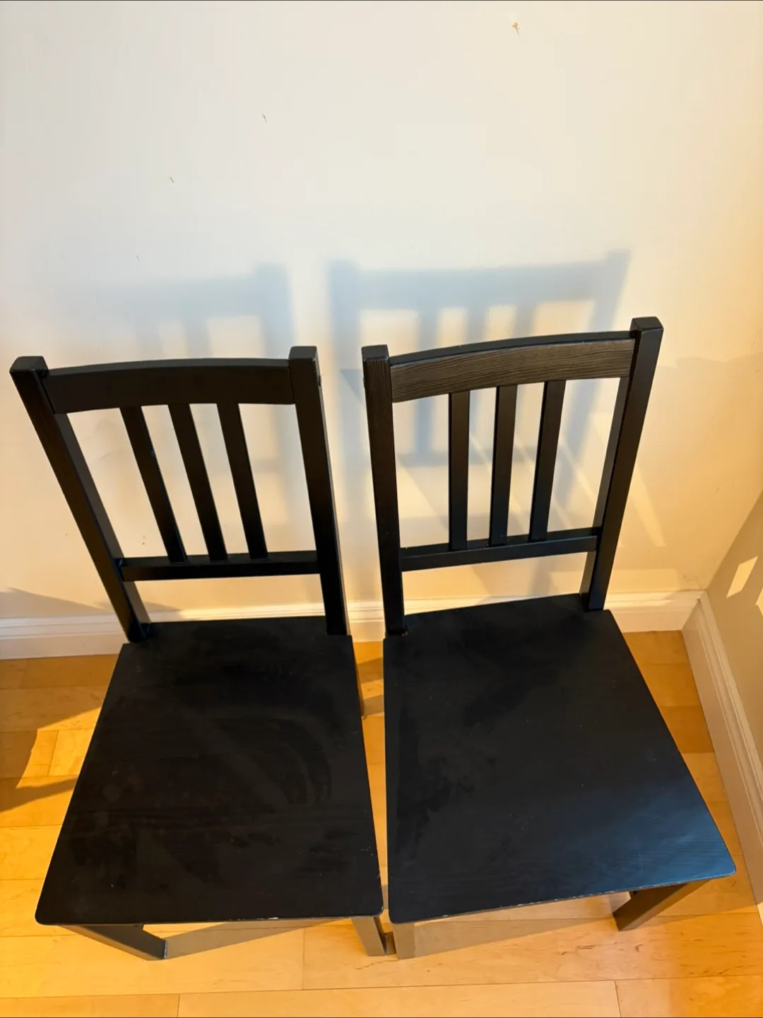 Two IKEA STEFAN chair brown-black image indicator(2)