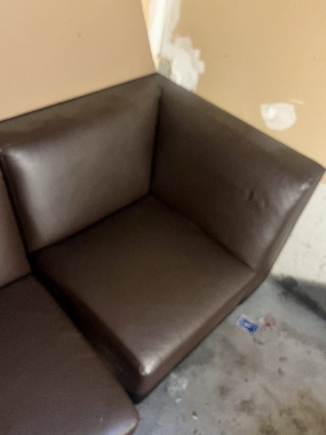 Brown Leather Sectional Sofa - photo 3