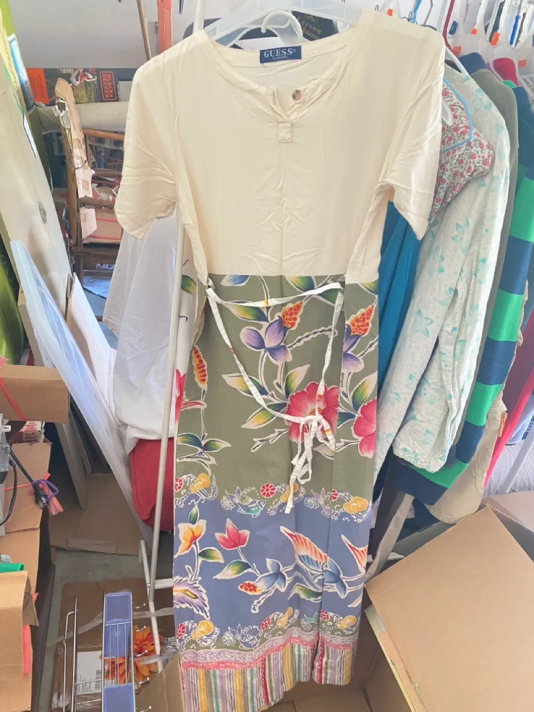 Vintage Guess Two-Tone Maxi Dress thumbnail