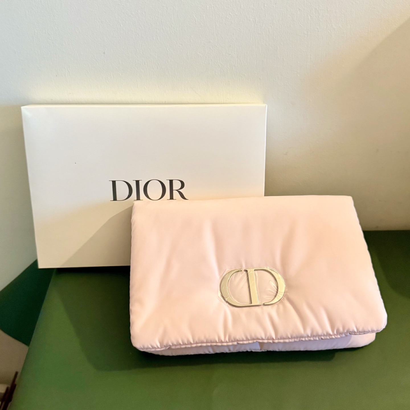 Dior Pink Quilted Pouch