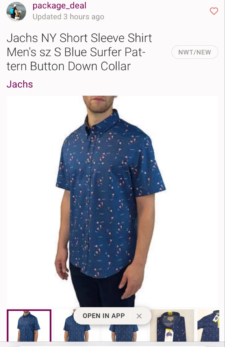 Jachs NY Men's Size Small Short Sleeve Button-Down Shirt image indicator(2)