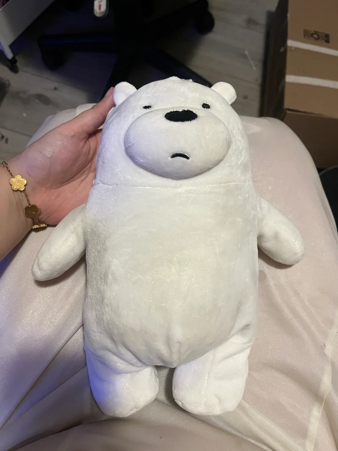 We Bare Bears Ice Bear Plush Backpack thumbnail