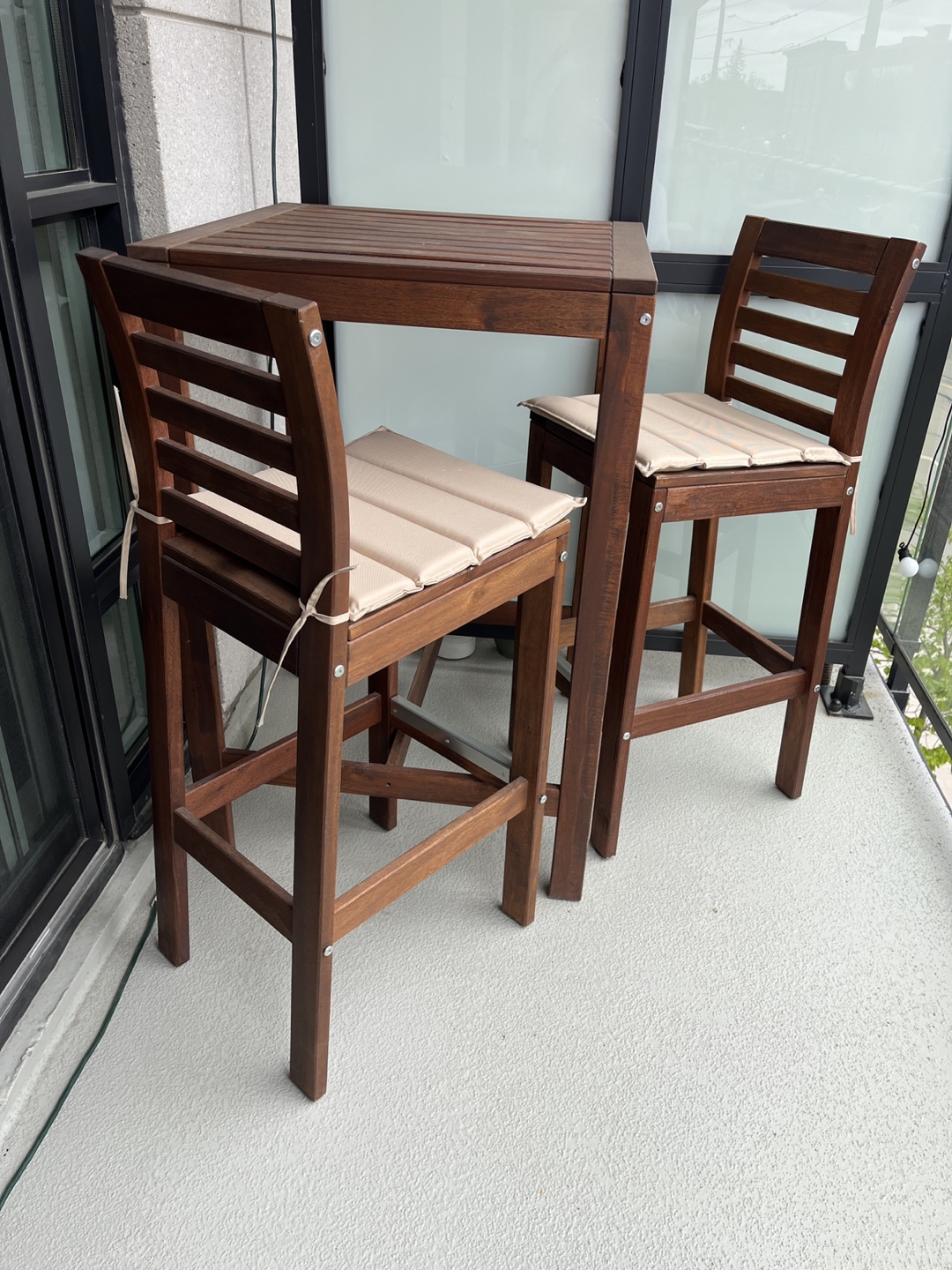 IKEA Outdoor Balcony Set - Table and Two Stools - photo 2