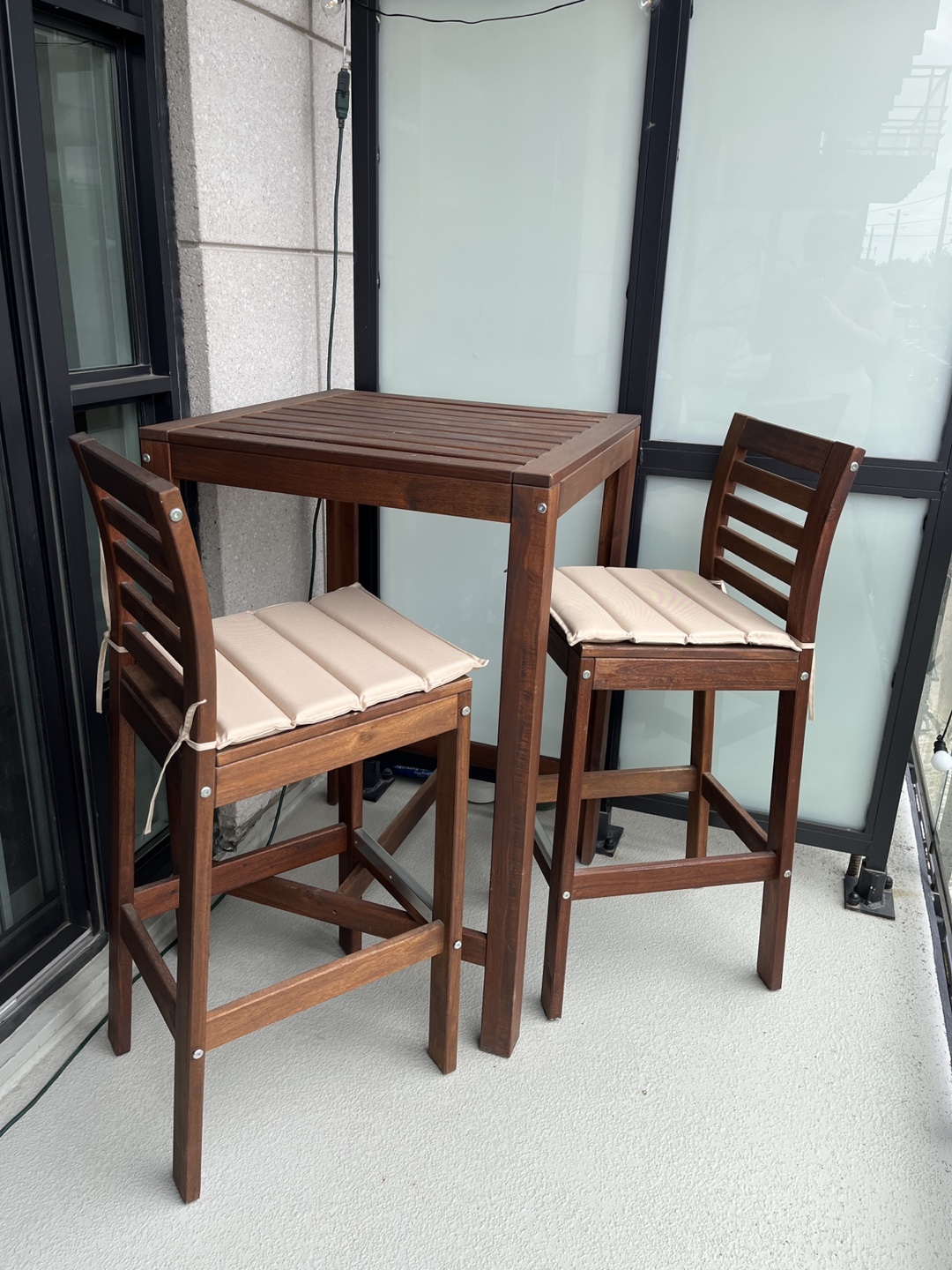IKEA Outdoor Balcony Set - Table and Two Stools