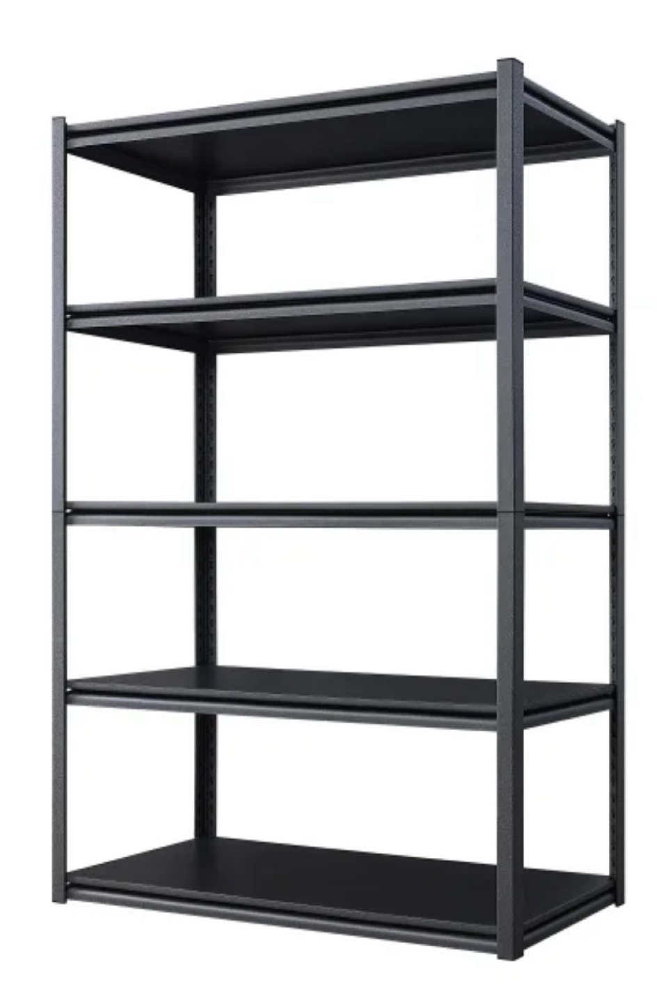 Black Metal Shelving Unit - 5 Shelves