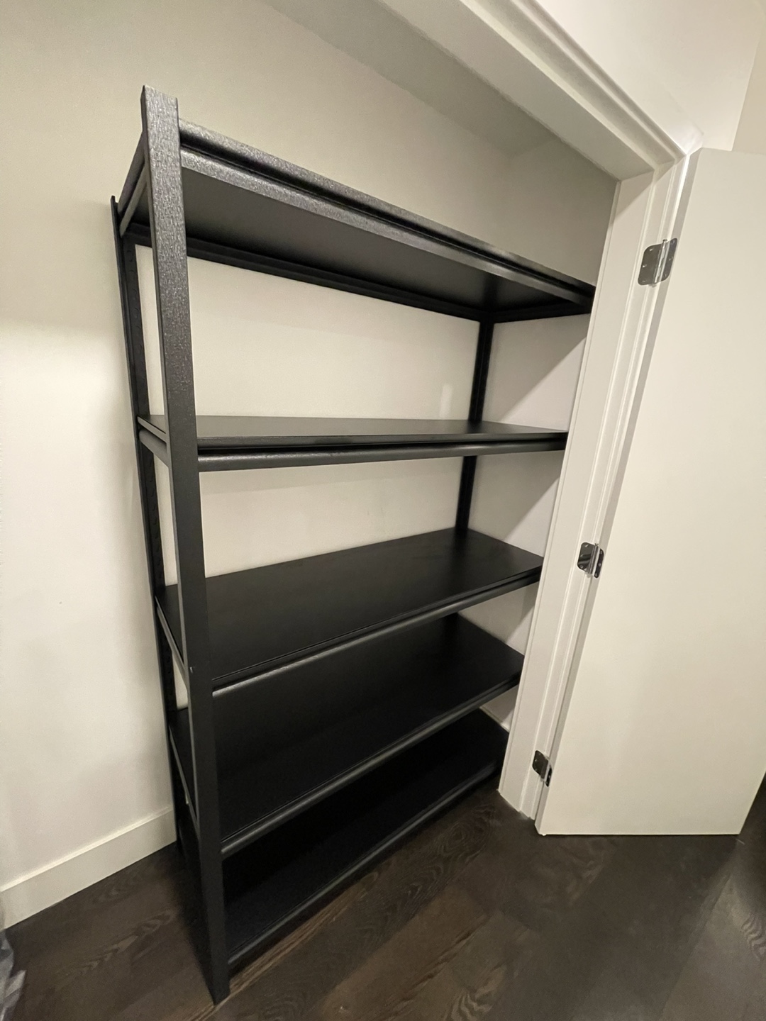 Black Metal Shelving Unit - 5 Shelves - photo 2