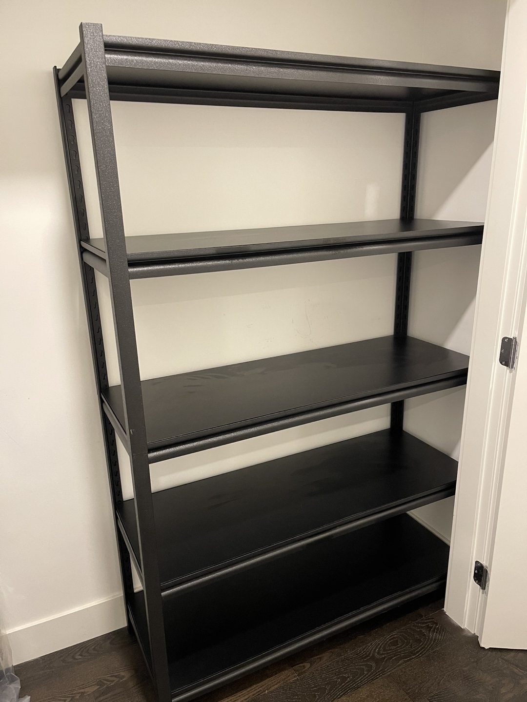 Black Metal Shelving Unit - 5 Shelves - photo 3