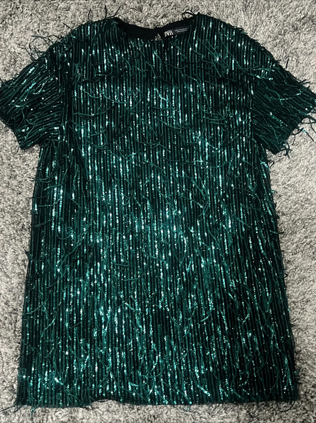 Moving sale - Zara sequin and fringe detail dress thumbnail