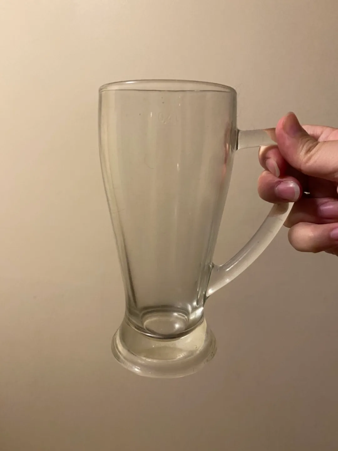 Clear Glass (beer?) Liquid Vessel #freecycle thumbnail