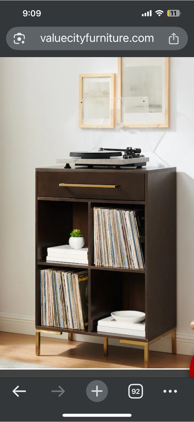 Mid-Century Modern Record Storage Cabinet