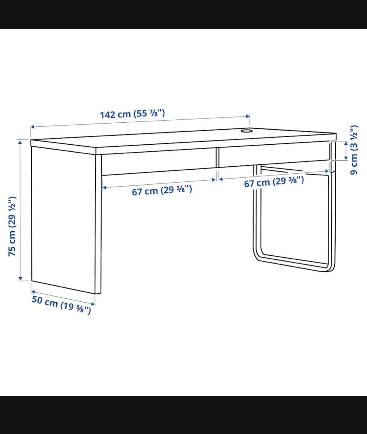 IKEA MICKE White Desk image indicator(5)