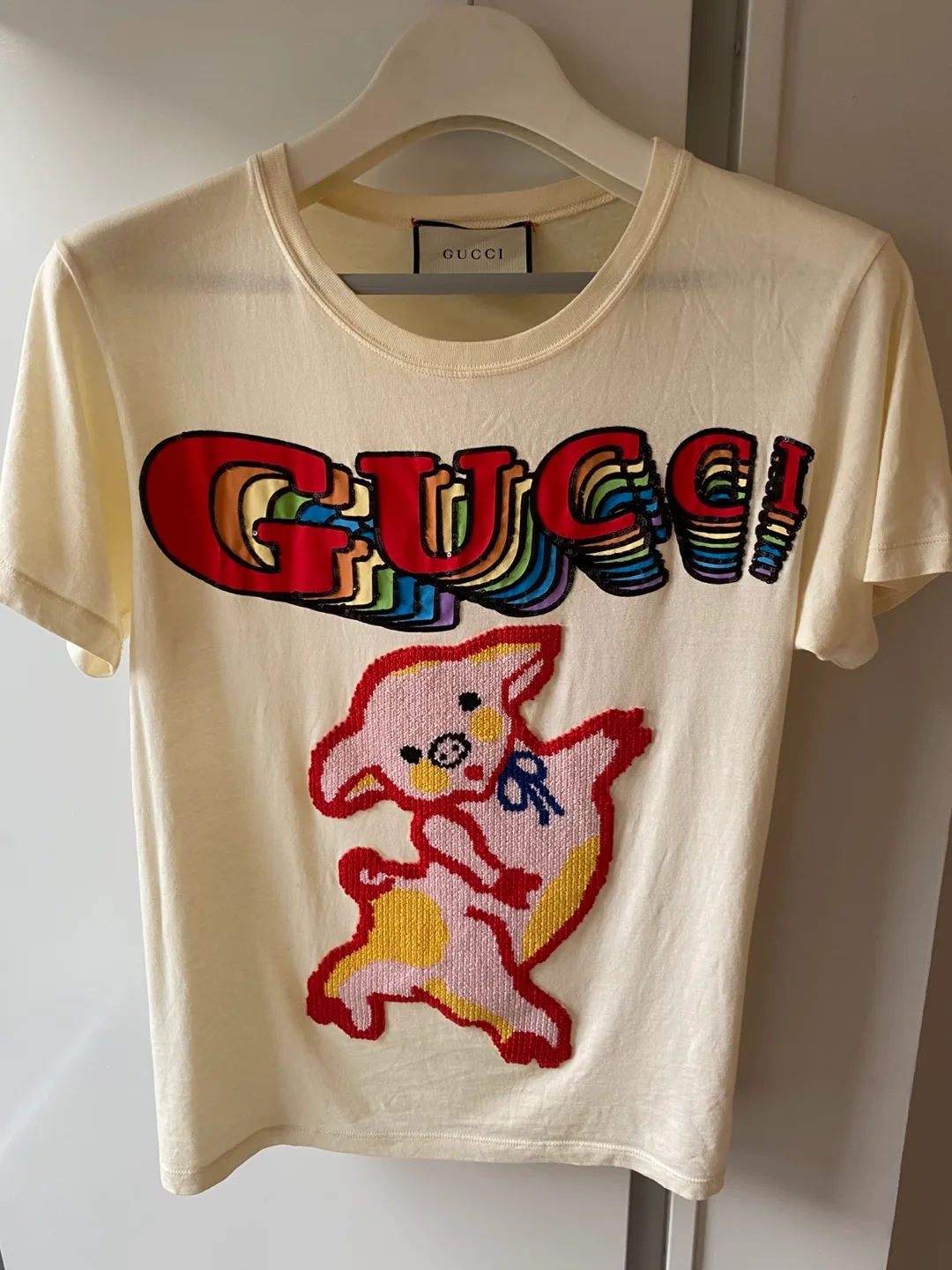 Gucci Rainbow Logo and Pig T-Shirt - Size XS thumbnail