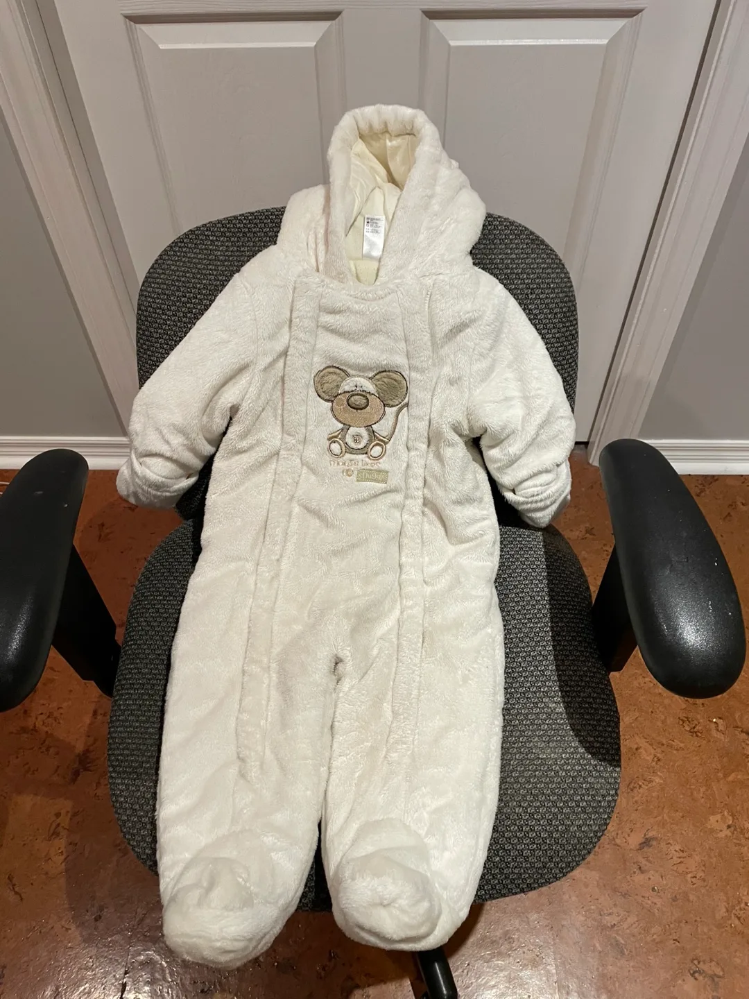 Baby's White Fleece Snowsuit thumbnail