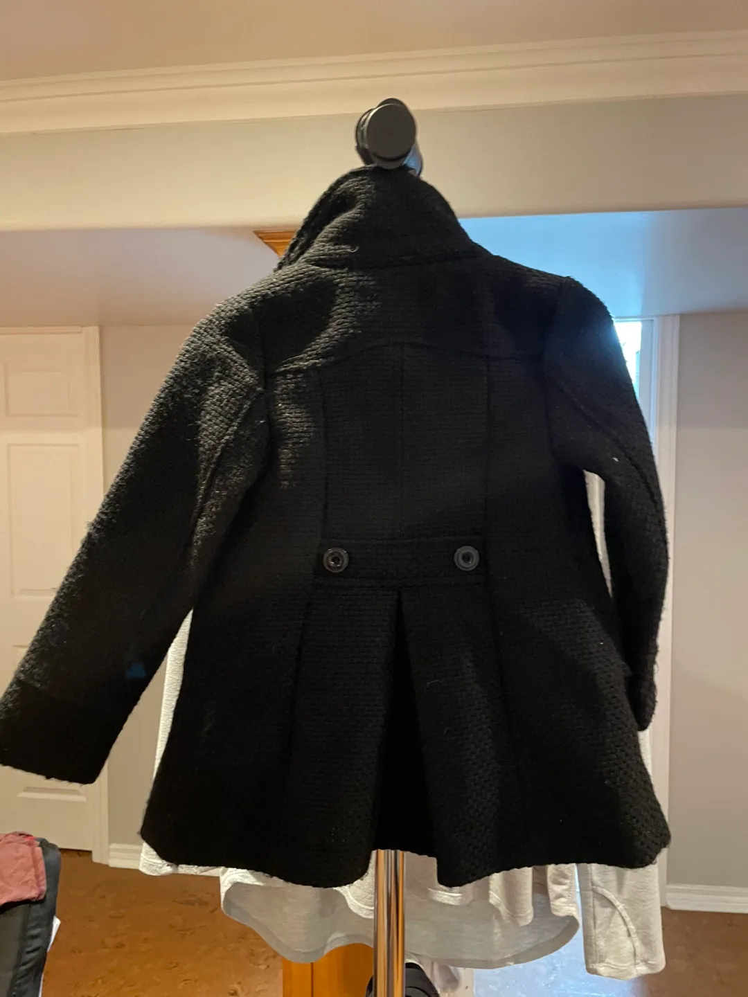 Girls' Black Peacoat - Size 2T thumbnail