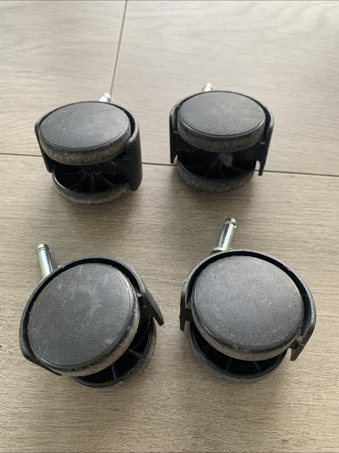 Set of 4 Black Caster Wheels - photo 3