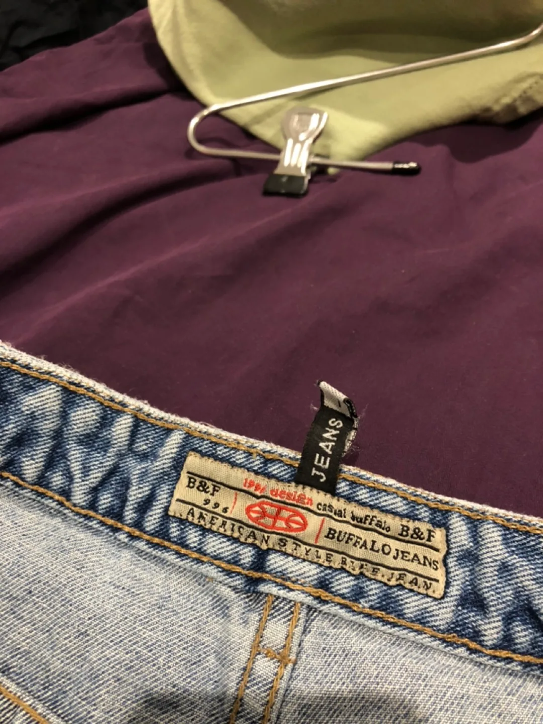 Vintage Buffalo Jeans fringe denim skirt image indicator(3)