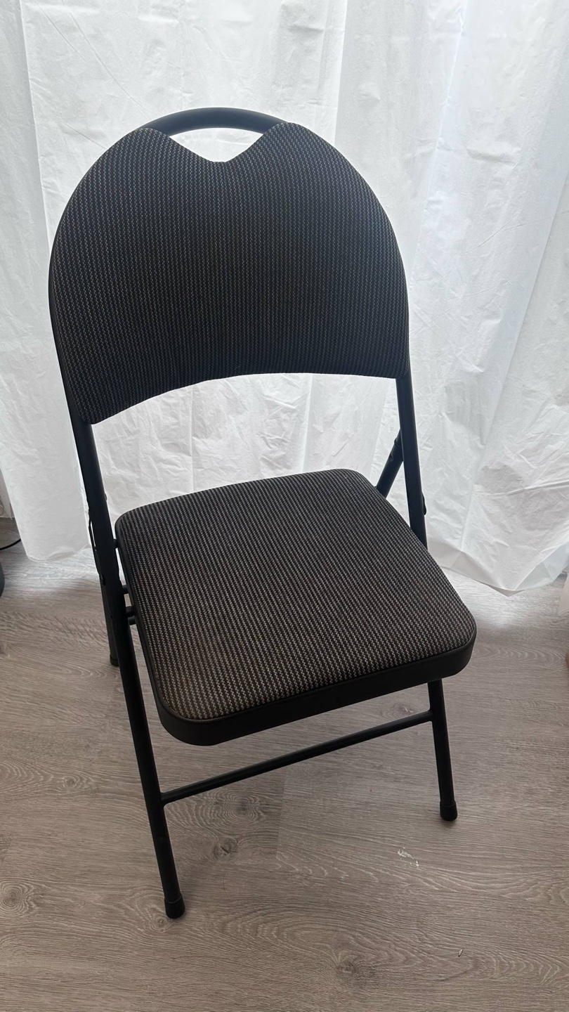Black Padded Folding Chair