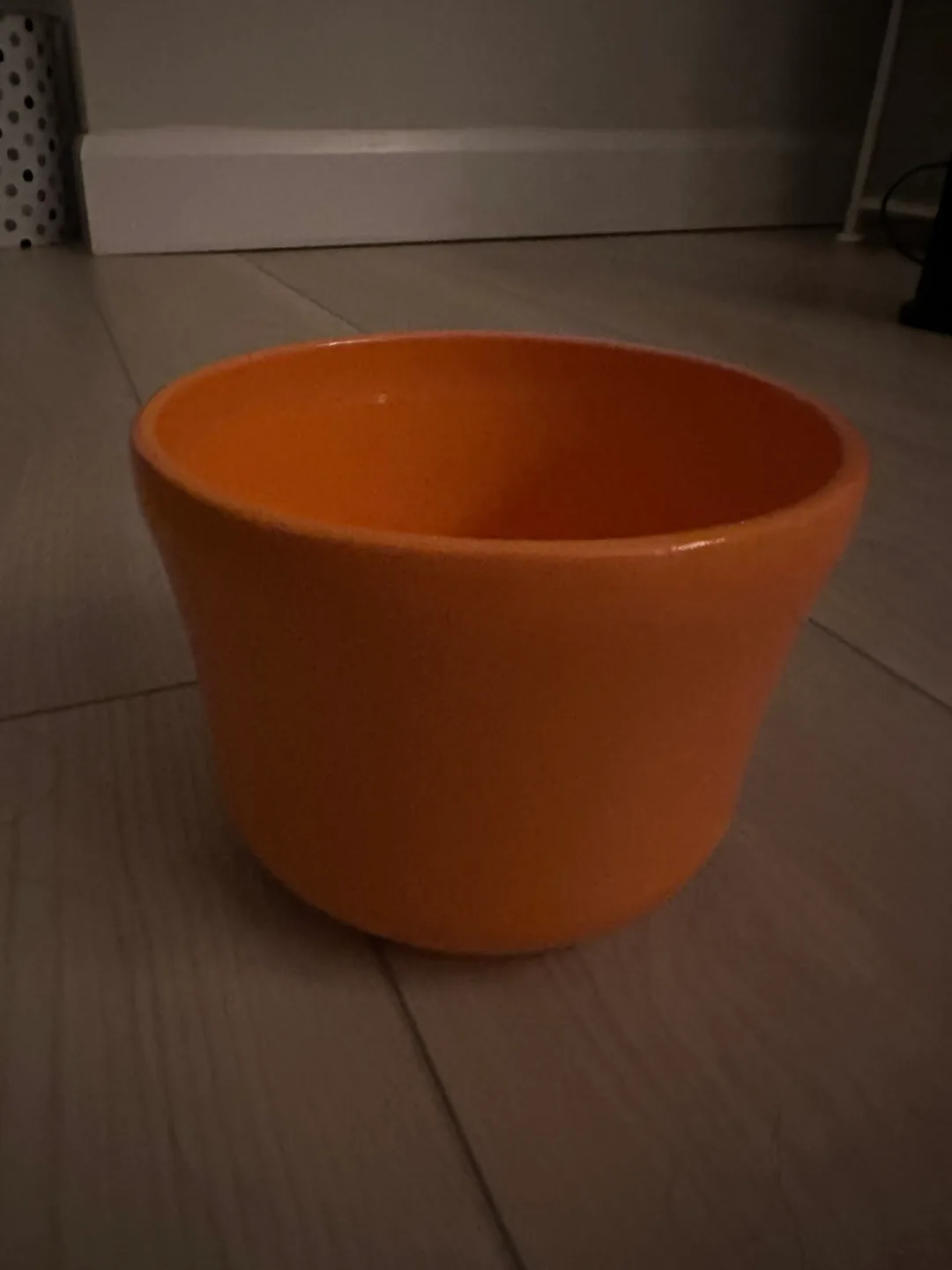 Orange ceramic flower pot thumbnail