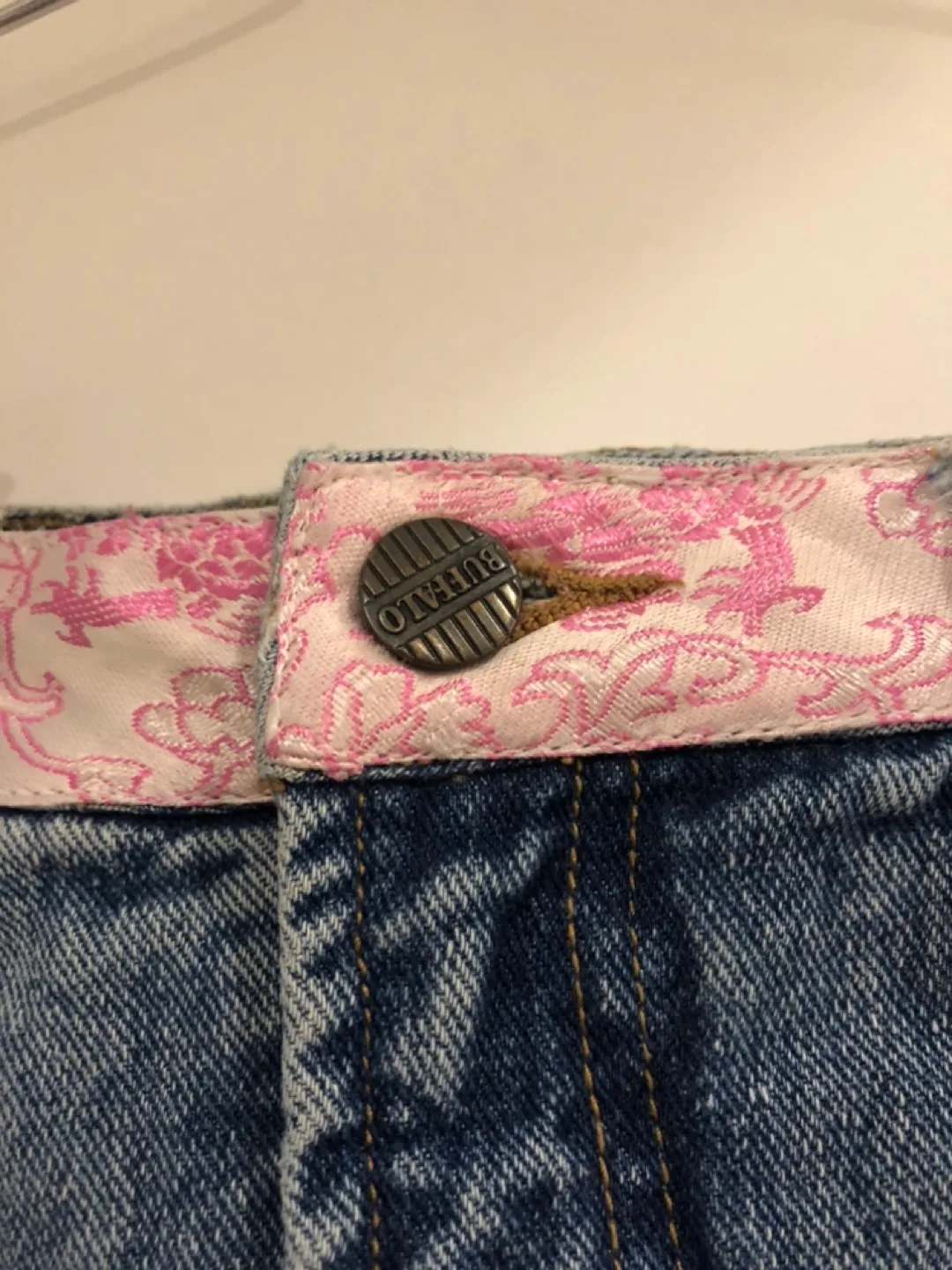 Vintage Buffalo Jeans fringe denim skirt image indicator(5)