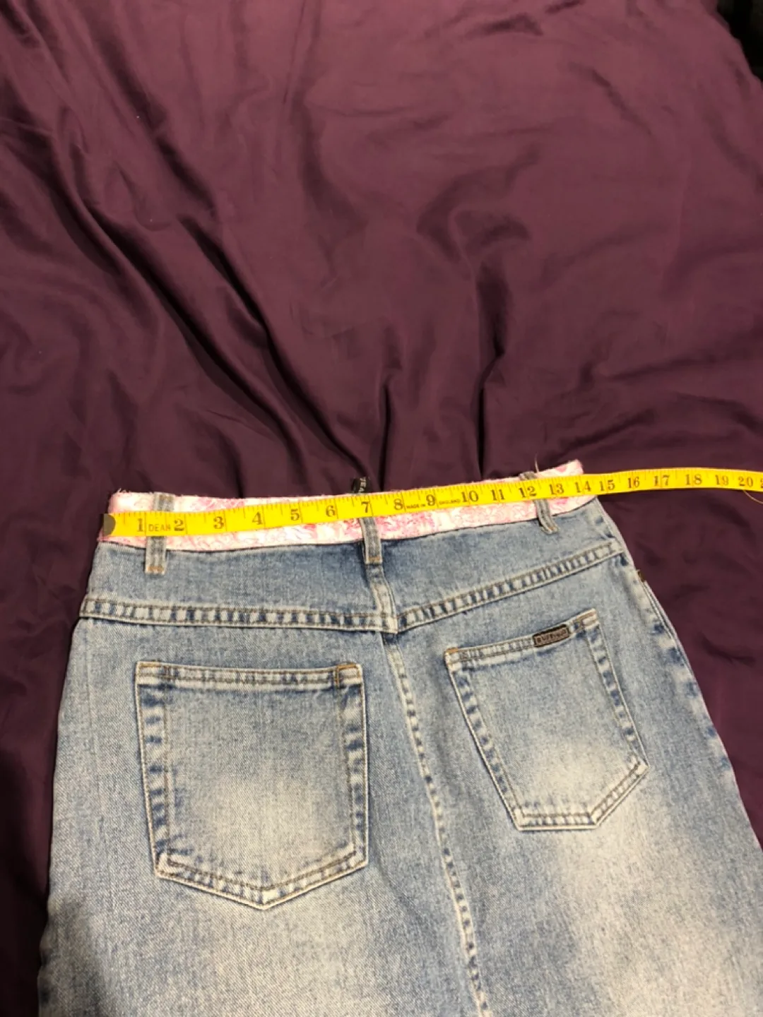 Vintage Buffalo Jeans fringe denim skirt image indicator(7)