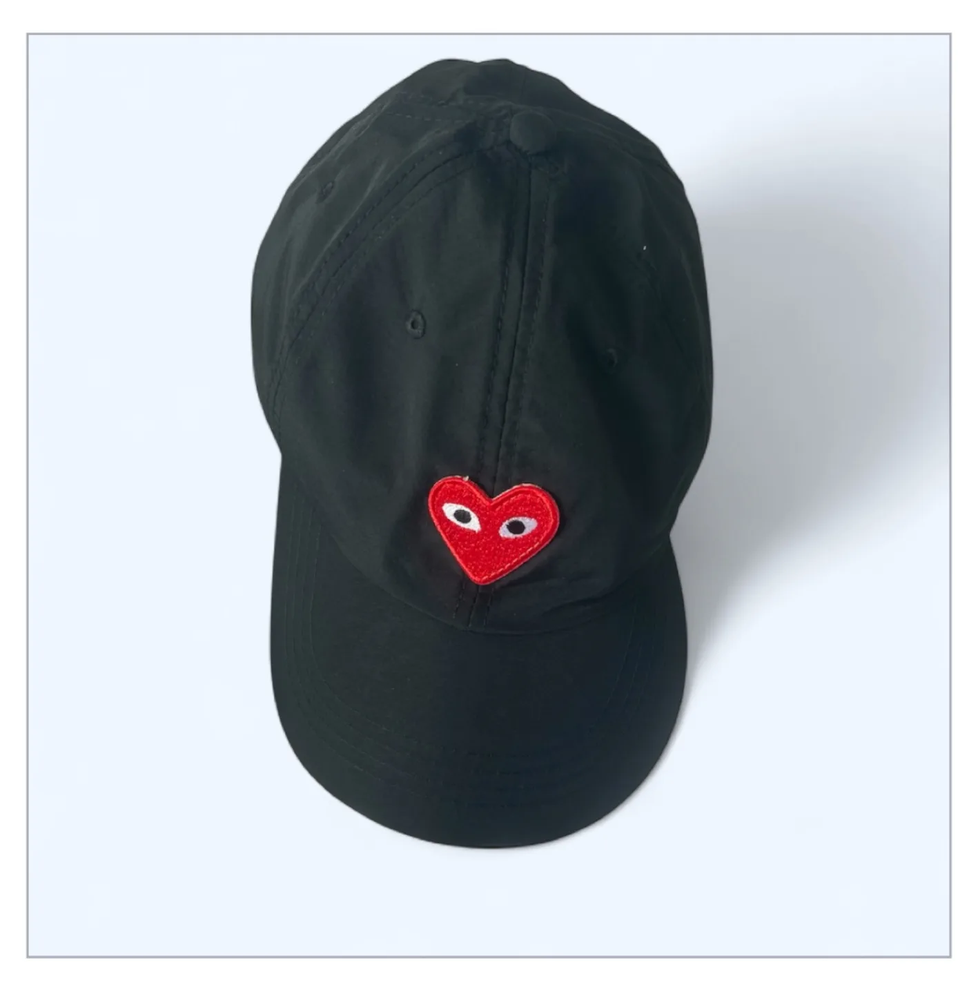 Comme des Garçons PLAY White & Black Heart Logo Baseball Cap thumbnail