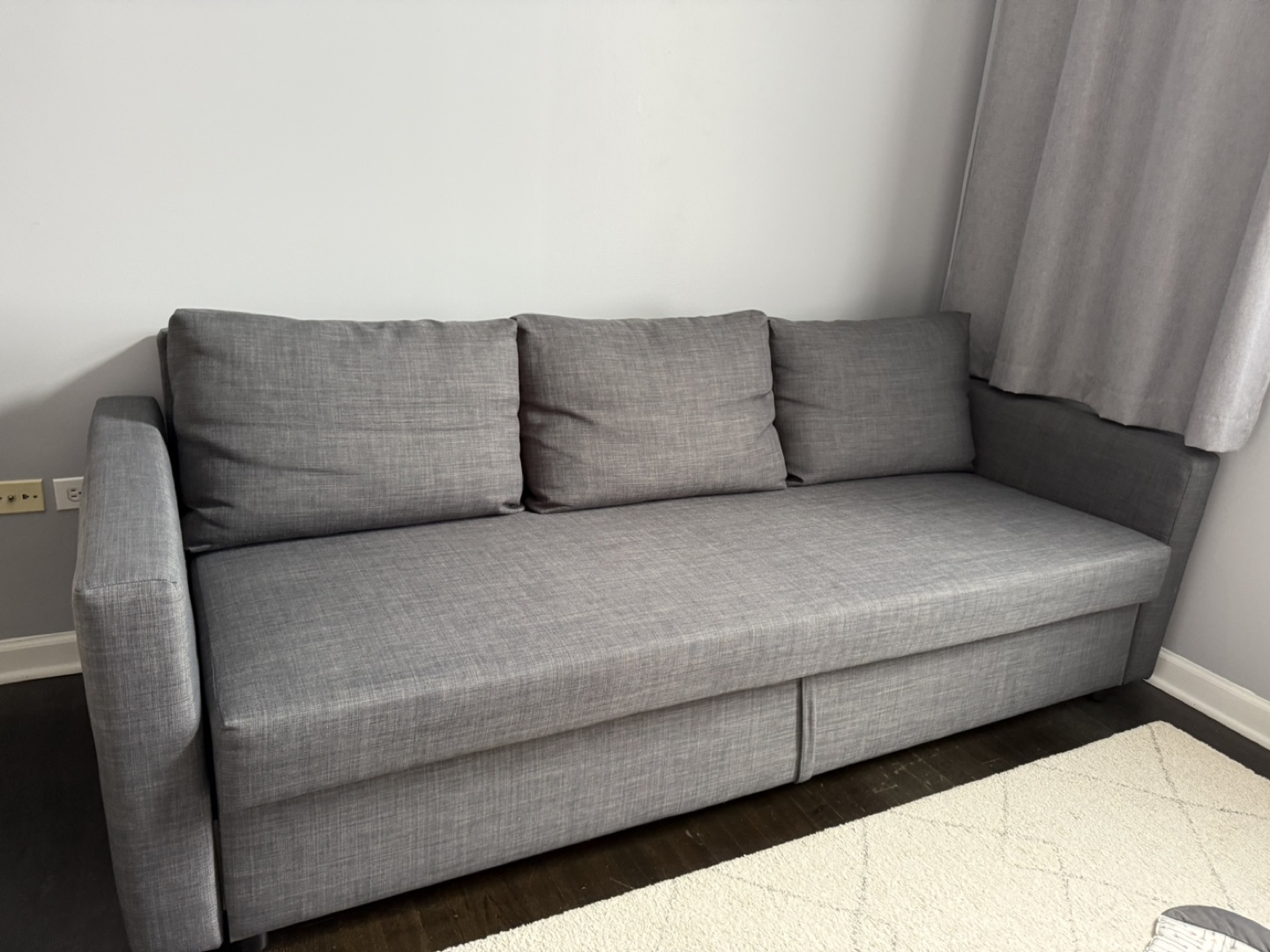 IKEA Friheten Sofa Bed - Gray & Queen size mattress topper